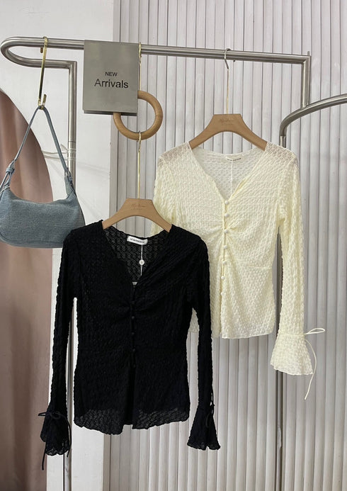MATINEE Buttons Down Trumpet Sleeves Tops